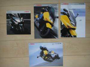 ☆ ヤマハ YAMHA TMAX 逆車カタログ3枚 国内1枚☆ Thunder Ace YZF600R Thunder Cat YZF750R FZR750 FZR1000 FZR600R R1 YZF1000 XJR1200