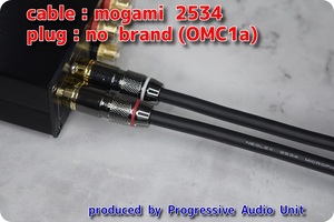 ■■ mogami 2534(BK)＋RCA Gp_plug（OMC1a）/0.30m×2本