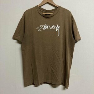 ステューシー ロゴプリント コットン 半袖 クルーネック Tシャツ Tシャツ Tシャツ L ベージュ / ベージュ ロゴ、文字 X プリント