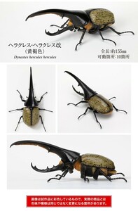 いきもの大図鑑 かぶとむし07 ヘラクレス・ヘラクレス改 黄褐色 かぶとむし ０７ 昆虫 生物 フィギュア バンダイ BANDAI 新品未開封