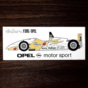 ★匿名配送　 「 ステッカー dallara F395/OPEL OPEL motor sport 」#オペル #フィリップ・ペーター #1995年 #全日本 #F-3 #レーシング