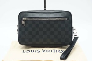 ☆安心の３大保証☆ ABランク ≪LOUIS VUITTON ルイ ヴィトン/セカンドバッグ≫ M33424 ダミエ グラフィット ポシェット カサイ 黒 グレー