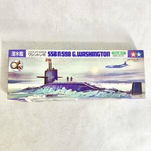 未組立 タミヤ アメリカ ミサイル潜水艦 ワシントン号 SSB n 598 G.WASHINGTON ゴム動力 プラモデル TAMIYA 7404