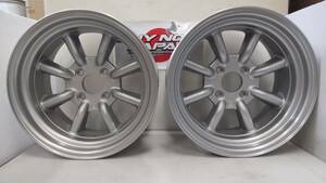 【在庫あり即納】RS Watanabe R TYPE 16×8.5J-6 4H-114.3シルバーメタリック/ 16インチ ワタナベ アルミホイール 2本