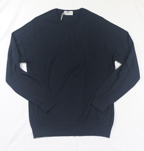 新品 John Smedley　ジョンスメドレー 最高級シーアイランドコットン XLサイズ NAVY