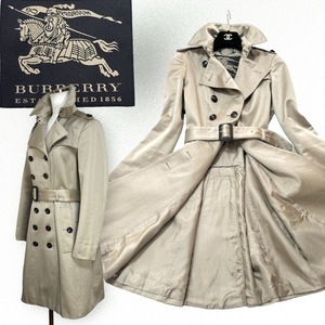 美品☆幻の一品☆BURBERRY PRORSUM トレンチコート コットン バーバリー プローサム 38 ベージュ trench coat 黒タグ ホース刺繍 正規品