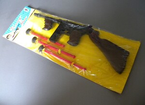 当時物 ★★Tommy Gun 全長40㎝ マシンガンタイプ !! 未開封 hong kong toys ピストル 香港製 秘密兵器 吸盤弾★★未使用 デッドストック品