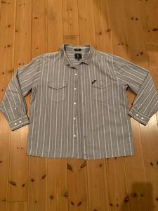 LRG long shirt 長袖シャツ ウエスタンシャツ ネルシャツ 小さめXLサイズ