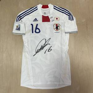 2010 10 日本代表 大久保嘉人 選手支給品 ユニフォーム 新品 南アフリカ W杯 アディダス サイン入り アウェイ フロンターレ Japan Okubo