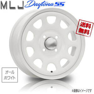 ホイール新品 4本セット MLJ デイトナ SS オールホワイト DAYTONA 14インチ 4H100 5J+42 業販4本購入で送料無料