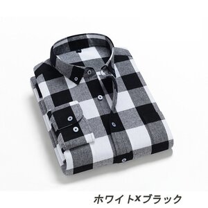 (新品）チェック柄 ネル シャツ FLANNEL SHIRTS バファロープレイド 柄 フランネル 長袖シャツXL