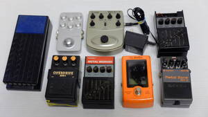 楽器器材 まとめて8個セット BOSS MT-2/FV-50L HOTONE X TOMP/Rocktek Metal Worker/OverDrive AOD-1/Bass BDI-21/The GO GO