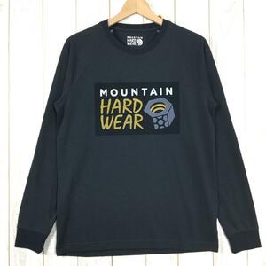 MENs S マウンテンハードウェア ボックスロゴ ロングスリーブ Tシャツ MOUNTAIN HARDWEAR OE8764 ブラック系