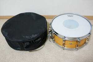 YAMAHA ヤマハ Maple Custom メイプルカスタム MSD0105 HI-2632 スネア●REMO●中古品●ケース付