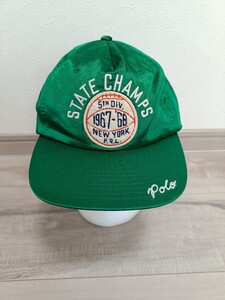 新品 ラルフローレン サテン キャップ ビンテージ 緑 グリーン GREEN ベースボールキャップ vintage スタジャン 帽子 CAP POLO RRL