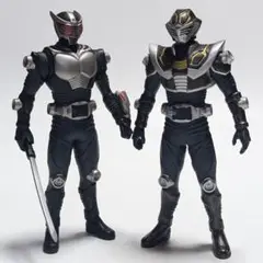 【USED】仮面ライダー龍騎&王蛇 ブランク体　ソフビ