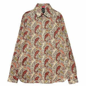 【THROWBACK2022 SP SALE】d/him ディーヒム　Paisley L/S Shirts オレンジ系 サイズ:44