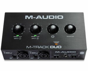 M-Audio M-Track Duo コンボ入力2系統 ファンタム電源搭載 48KHz 2チャンネル USBオーディオインターフェース