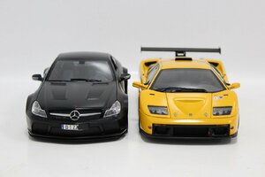 現状品 AUTOart オートアート 1/18 ランボルギーニ ディアブロ ＆ ミニチャンプス ベンツ SL 65 AMG ブラック ジャンク 11-H020Y/1/100