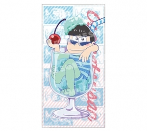 即決有 おそ松さん 松の市 カラ松 ビッグタオル クリームソーダ松ver. avex Mr.Osomatsu bath towel