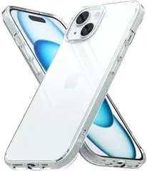 【新着商品】【Ringke】iPhone 15 ケース FUSION PC+TPU 黄ばみにくい 耐黄変 落下防止 耐衝撃 米軍MIL規格取得 透明 クリアケース スマホケース スマホカバー アイフォン15 (ストラップホールあり) - Clear