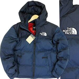 新品◆THE NORTH FACE◆NUPTSE ヌプシ ハイブリッド RDSグースダウン フーディー ダウンジャケット 2XL 紺◆ノースフェイス◆J3033