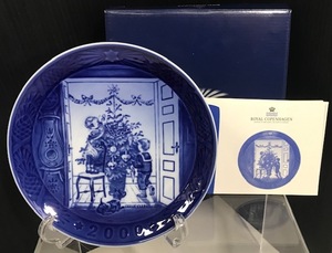 あ//つH2563【未使用・保管品】ロイヤルコペンハーゲン　イヤープレート　2000年　ミレニアム　飾り皿　絵皿　コレクション