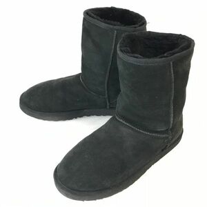 アグ/UGG★5800/シープスキン/ムートンブーツ【Mens-US9/27.0/黒/BLACK】本革/羊革/シューズ/boots/shoes◆pWB70-6