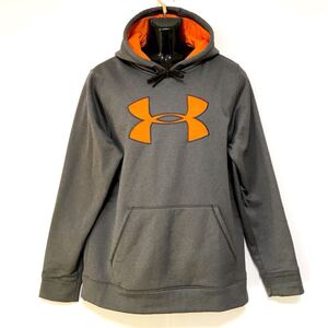 UNDER ARMOUR/アンダーアーマー☆ストーム☆スウェット/パーカー☆裏起毛/ジャケット/ジャージ/グレー×オレンジ/M