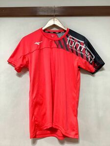 み1352 ミズノ MIZUNO V2MA2520 FUNTAST メッシュTシャツ 半袖Tシャツ L 蛍光ピンク系 バレーボール ドライ 速乾 プラクティスシャツ