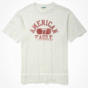 〓残りわずかです!! アメリカンイーグル/US XXXL/AE Super Soft Vintage Vault Graphic Tシャツ/Light Heather Gray