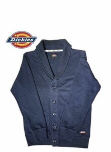 Dickies ディッキーズ へちま襟 カーディガン Mサイズ メンズ ネイビー ショールカラー ピスネーム アメカジ 古着 USED 0666