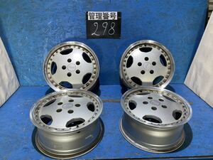 〈298〉ホイール4本セット　ROSE 15インチ6.5J オフセット＋45 PCD5H114.3 ハブ73mm ボルト穴13mm