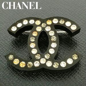 【超レア・入手困難】シャネル CHANEL ヴィンテージ ブローチ ココマーク ラインストーン ブラック パーティー 結婚式 入学式 記念日