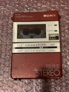 SONY ソニー M-80 FM/AM ステレオ マイクロカセットレコーダー 本体のみ　動作未確認　ジャンク品