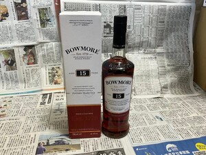 未開栓 箱付き BOWMORE SHERRY CASK FINISH ボウモア 15年 シェリー カスク フィニッシュ アイラウイスキー 43％ 700ml 