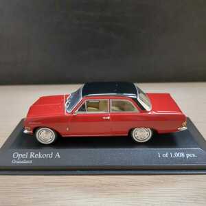 1/43 Opel Rekord A(オペル レコルト)1962 Red(赤/レッド)MINICHAMPS 