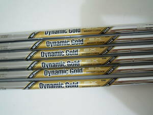 中古シャフト★Dynamic Gold S200 EX WEIGHT LOCK TOURISSUE★6本★36.5in~約半インチ刻み★ミズノ