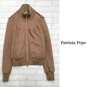 パトリツィアぺぺ高級 ウールカシミヤ レディース ブルゾン キャメル イタリア製 PATRIZIA PEPE