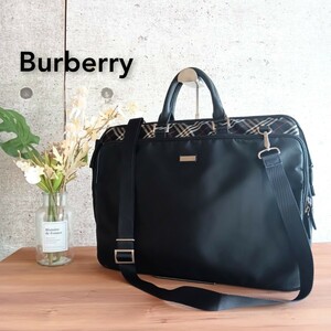 バーバリー ブラックレーベル BURBERRY BLACK LABEL 2way ビジネスバッグ ブリーフケース 斜め掛け トート ショルダーバッグ 鞄 ブラック