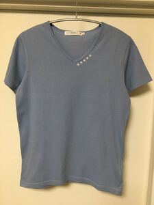 ◆ 【未使用】BEAMS LIGHTS ビームス ライツ/ 5スターVネックTシャツ BLUE M