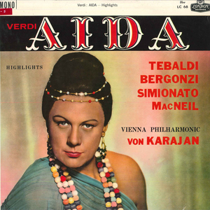 LP Tebaldi,bergonzi,simionato,macneil,von Karajan Verdi/Aida-highlights LC68 LONDON /00260