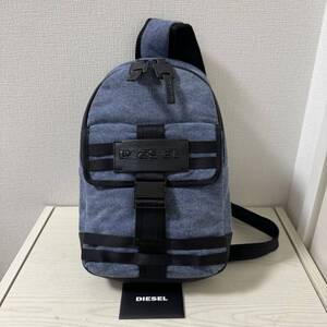 【値下げ】【新品同様】DIESEL ディーゼル ボディバッグ　デニム×レザー　ウエストバッグ　ワンショルダーバッグ