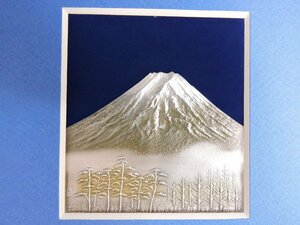 シルバー999 純銀製 TAKEHIKO レリーフアート 壁掛け Mt.Fuji 富士山 フレーム約26×32㎝