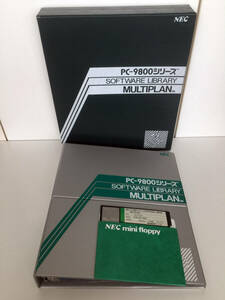 即決 PC-9800シリーズ SOFTWARE LIBRARY MULTIPLAN PC-9801F2 NEC 2DD IIDD PS98-401-H4W 5インチフロッピーディスク NEC mini floppy 外箱