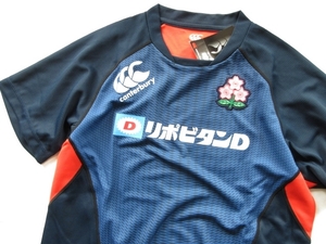 メンズ S 未使用 canterbury カンタベリー ラグビー日本代表モデル プラクティス Tシャツ 遮熱 シャダン JAPAN S/S PRACTICE W37007JP