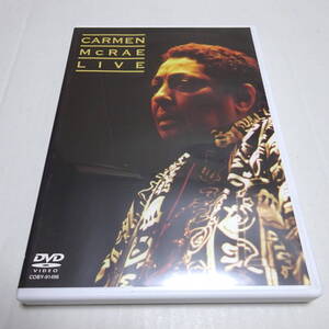 国内盤DVD「カーメン・マクレエ・ライヴ ～ジャズ・スタンダードを歌う」Carmen McRae/1986年東京Live