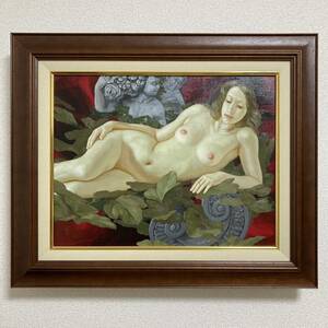【真作保証】佐々木信平「裸婦」油彩6号 直筆サイン 絵画 美人 裸婦