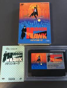 ♪ファミコンソフト FC ハドソンホーク HUDSONHAWK 箱 説明書付 動作品 ゲームソフト テレビゲーム 中古 (NF241116) 401-426