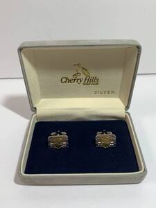 ★ 格安出品！！ Cherry Hills GOLF CLUB SILVER シルバー 刻印 カフス ケース メンズ アクセサリー 装飾 フォーマル 冠婚葬祭 ビンテージ